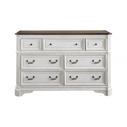 ACME - Florian Dresser in Antique White/Oak