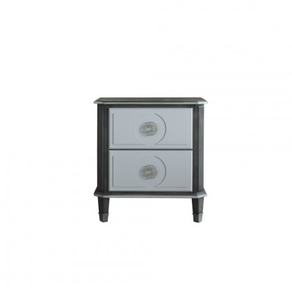 ACME - House Beatrice Nightstand in Charcoal/Light Gray