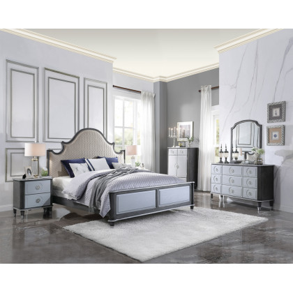 ACME - House Beatrice Dresser in Charcoal/Light Gray