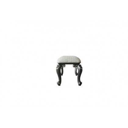 ACME - House Delphine Bench in Two Tone Ivory Charcoal