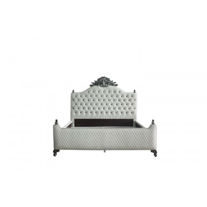 ACME - House Delphine Queen Bed in Two Tone Ivory Charcoal