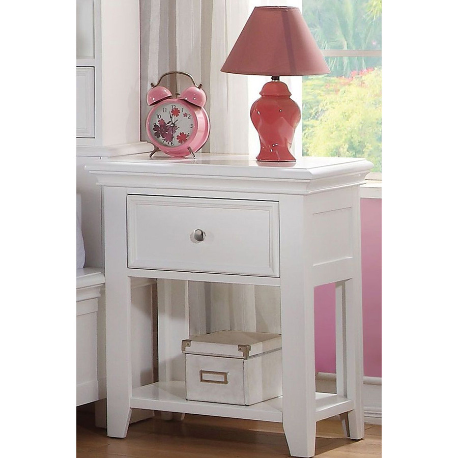 ACME - Lacey Nightstand with 1 Drawer in White