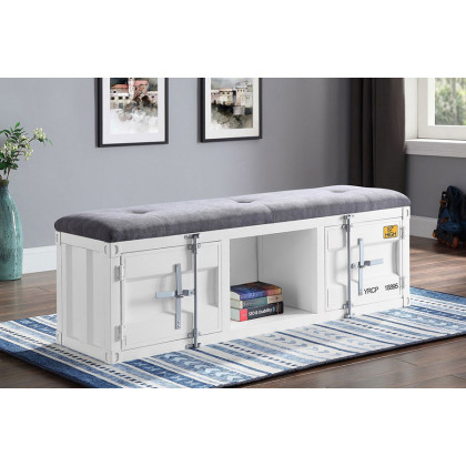 ACME Cargo Youth Storage Bench - White