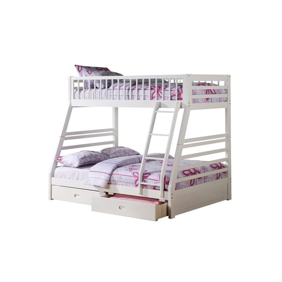ACME Jason Bunk Bed with Storage - White