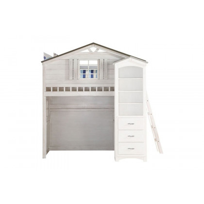 ACME Tree House Loft Bed - Weathered White/Gray
