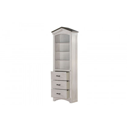 ACME Tree House Bookcase Cabinet - Weathered White/Gray