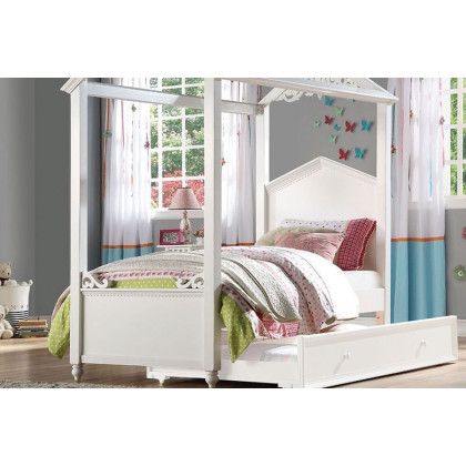 ACME Rapunzel Twin Bed - White