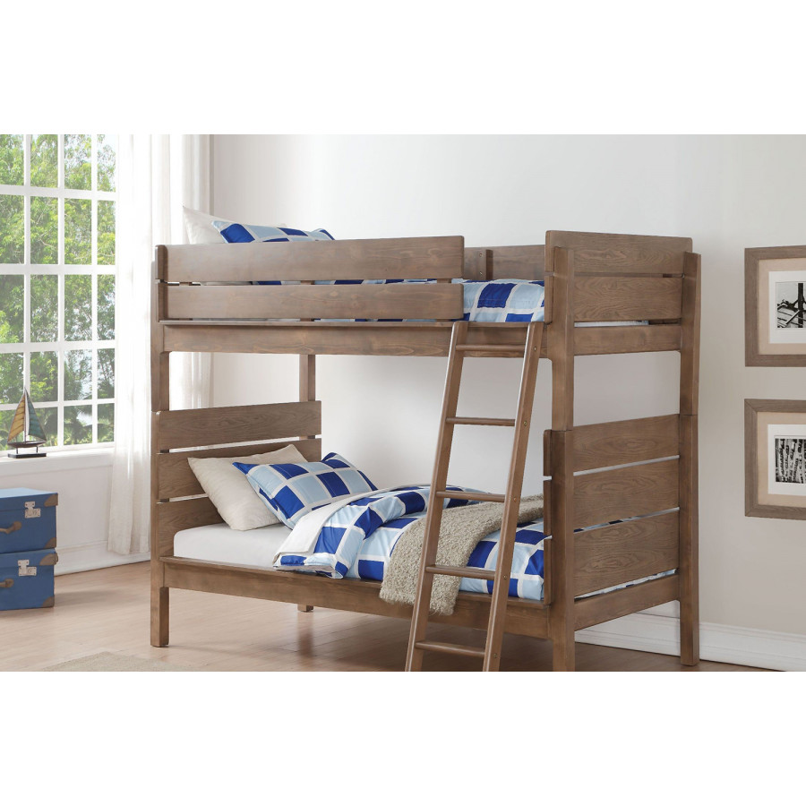 ACME - Ranta Twin/Twin Bunk Bed in Antique Oak