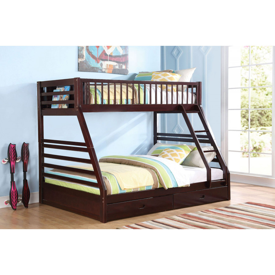 ACME Jason Twin Xl/Queen Bunk Bed with Storage - Espresso