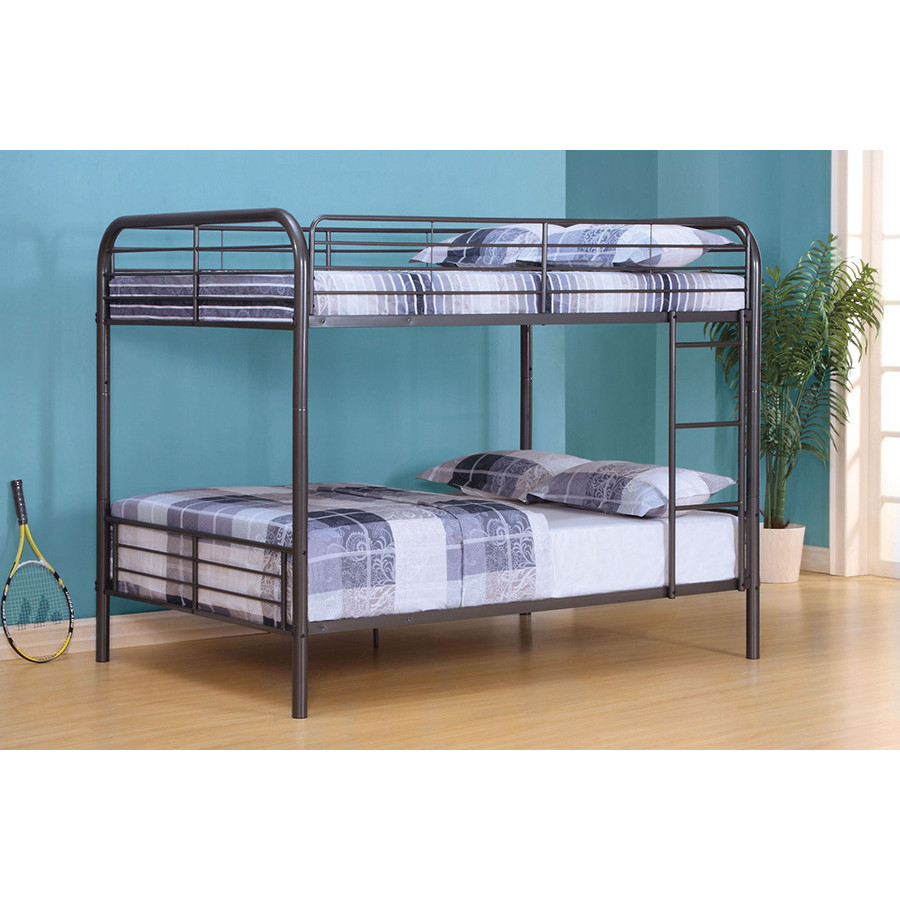 ACME Bristol Bunk Bed - Gunmetal, Full over Full