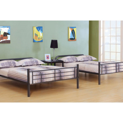 ACME Bristol Bunk Bed - Gunmetal, Full over Full