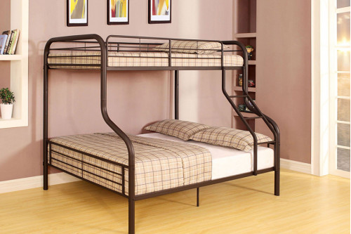 ACME™  - Cairo Sandy Black Twin Over Full Bunk Bed