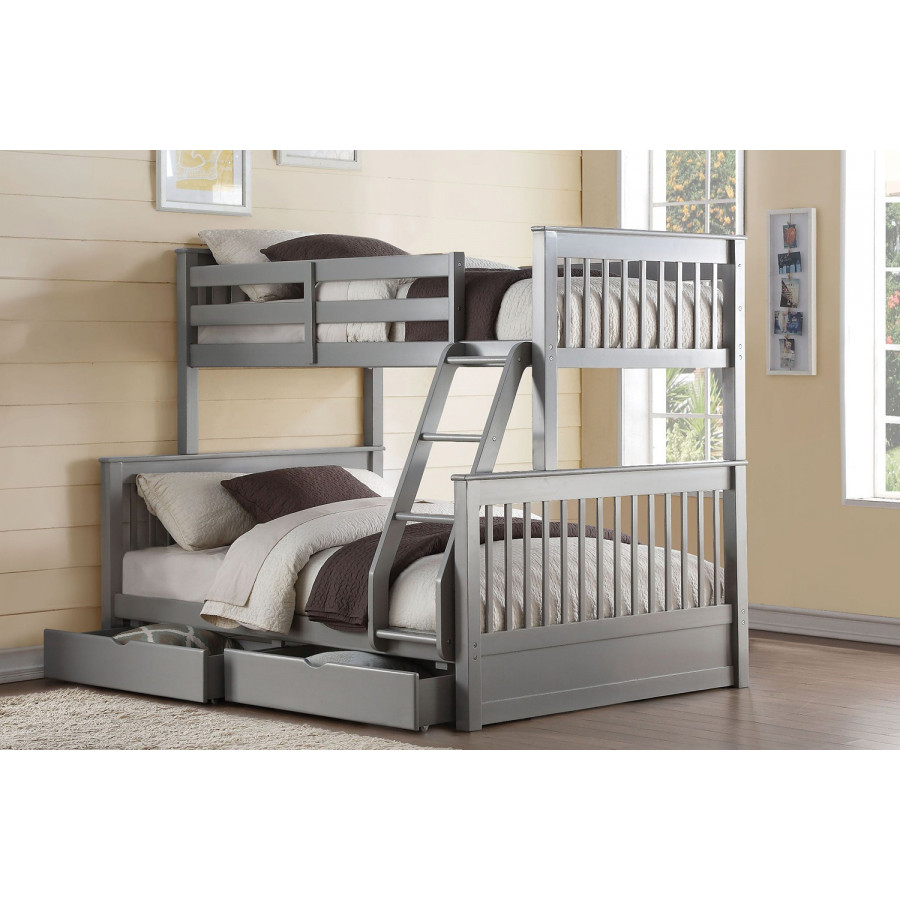 ACME - Haley II Twin/Full Bunk Bed with Storage