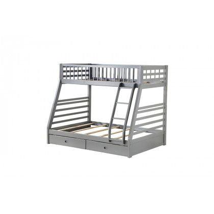 ACME Jason Twin/Full Bunk Bed with Storage - Gray