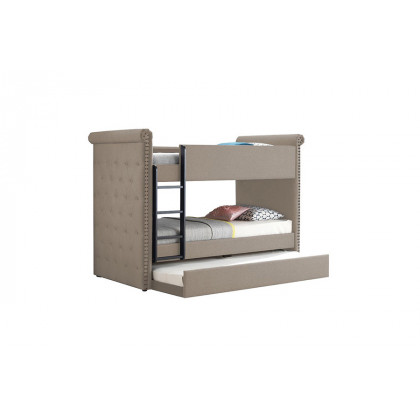 ACME Romana II Twin over Twin Bunk Bed with Trundle - Beige