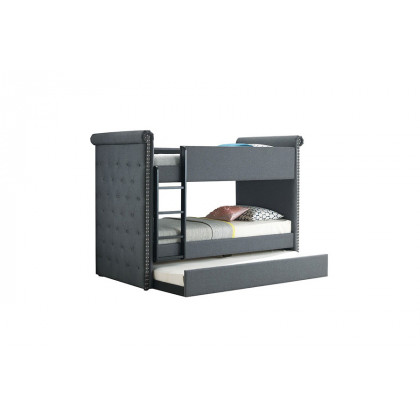 ACME Romana II Twin over Twin Bunk Bed with Trundle - Gray