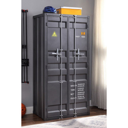 ACME Cargo Youth Double Door Wardrobe - Gunmetal