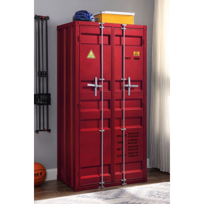 ACME Cargo Youth Double Door Wardrobe - Red
