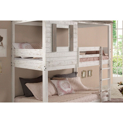ACME Darlene Twin over Twin Bunk Bed - Rustic White