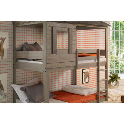 ACME Darlene Twin over Twin Bunk Bed - Rustic Gray