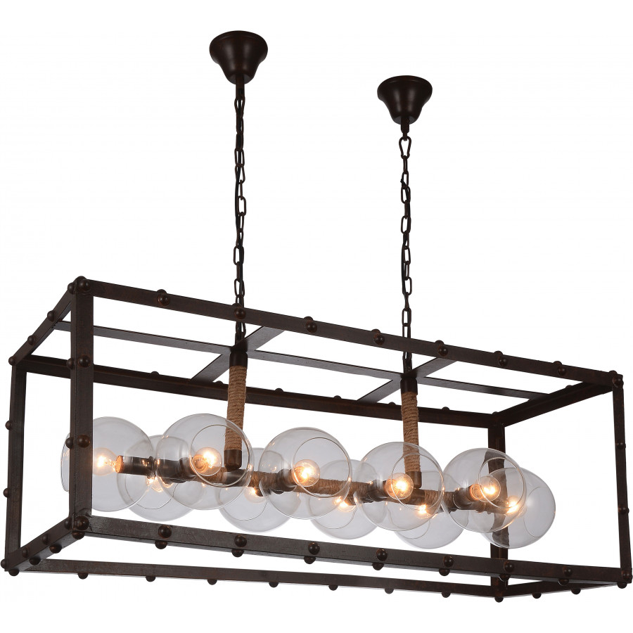 ACME - Okee Ceiling Lamp in Antique Coffee