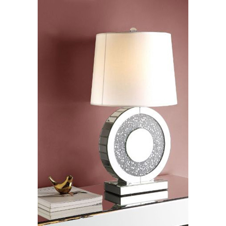 ACME - Noralie Table Lamp in Mirrored/Faux Diamonds (40221)