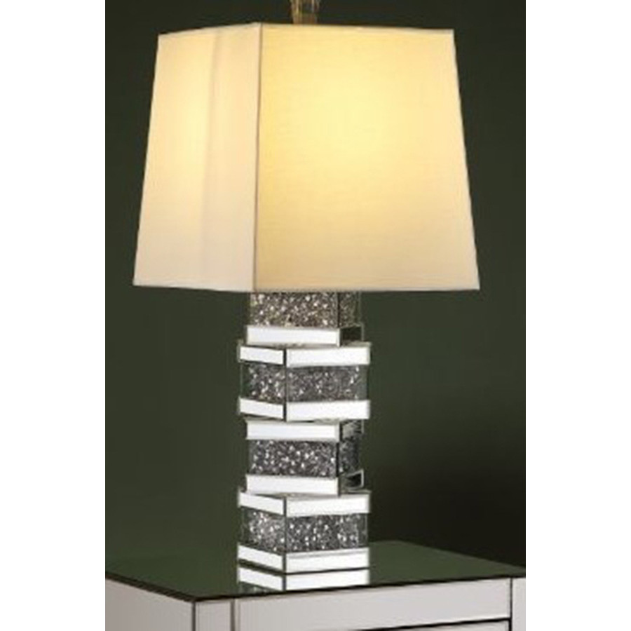 ACME - Noralie Table Lamp in Mirrored/Faux Diamonds (40224)