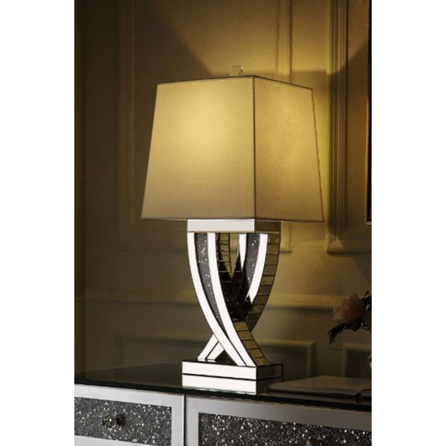 ACME - Noralie Table Lamp in Mirrored/Faux Diamonds (40241)