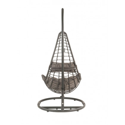 ACME - Uzae Hanging Chair in Gray/Charcoal Wicker