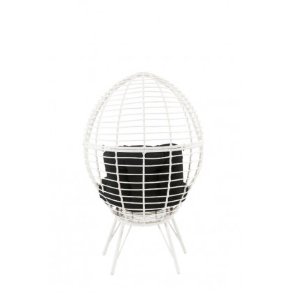 ACME - Galzed Patio Lounge Chair in Black/White Wicker