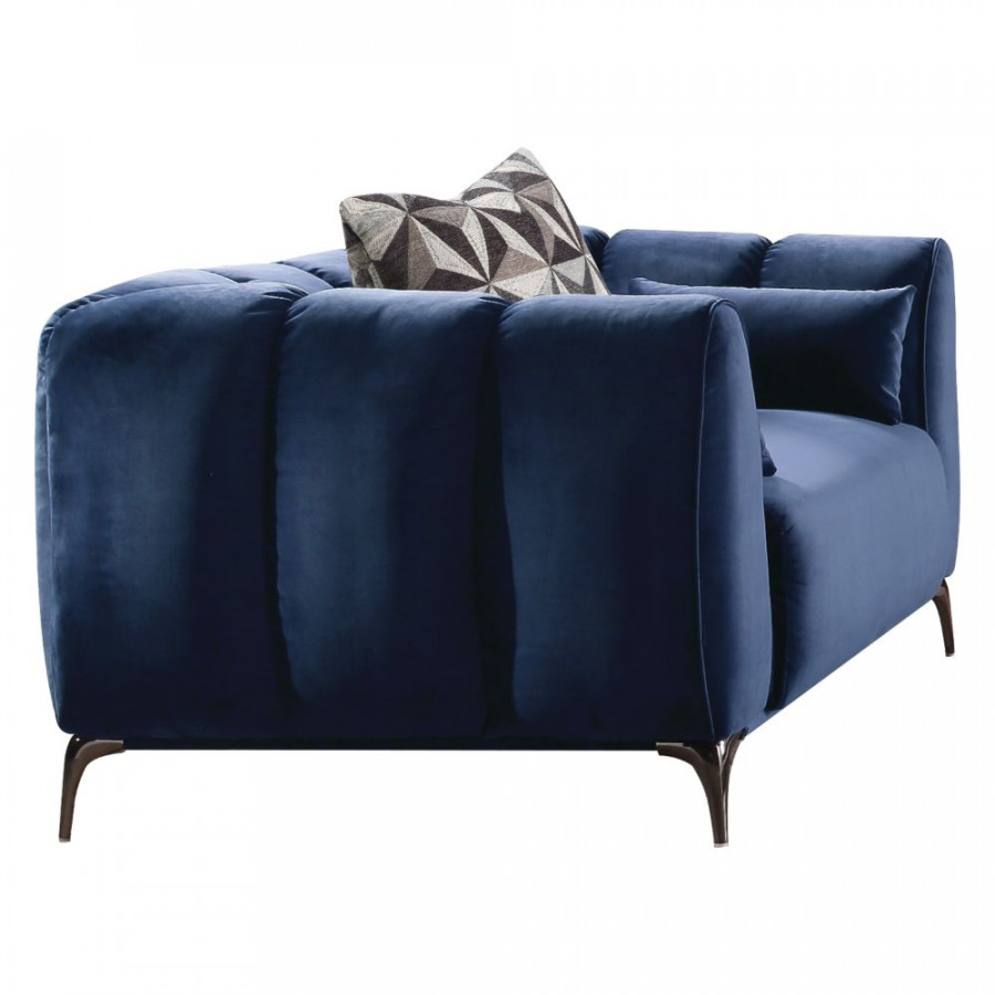 ACME - Hellebore Chair in Blue Velvet