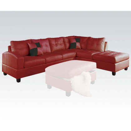 ACME - Kiva Reversible Sectional Sofa with 2 Pillows