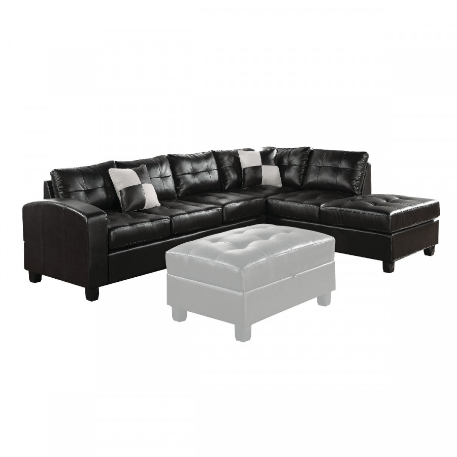 ACME - Kiva Reversible Sectional Sofa with 2 Pillows