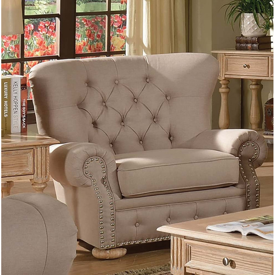 ACME - Shantoria Chair in Beige Linen