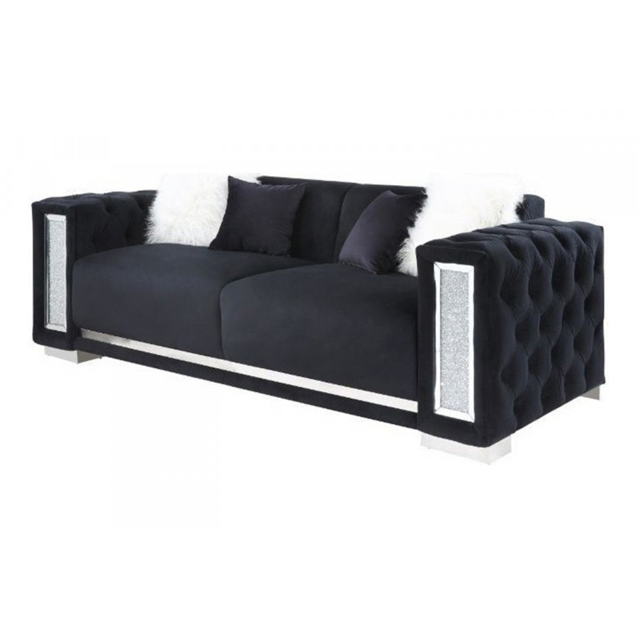 ACME - Trislar Sofa with 4 Pillows  (Same Lv01397) in Black