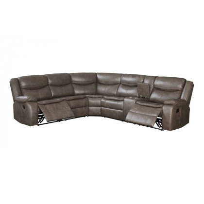 ACME Tavin Motion Sectional Sofa - Taupe Leather