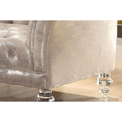 ACME - Dixie Sofa in Metallic Silver