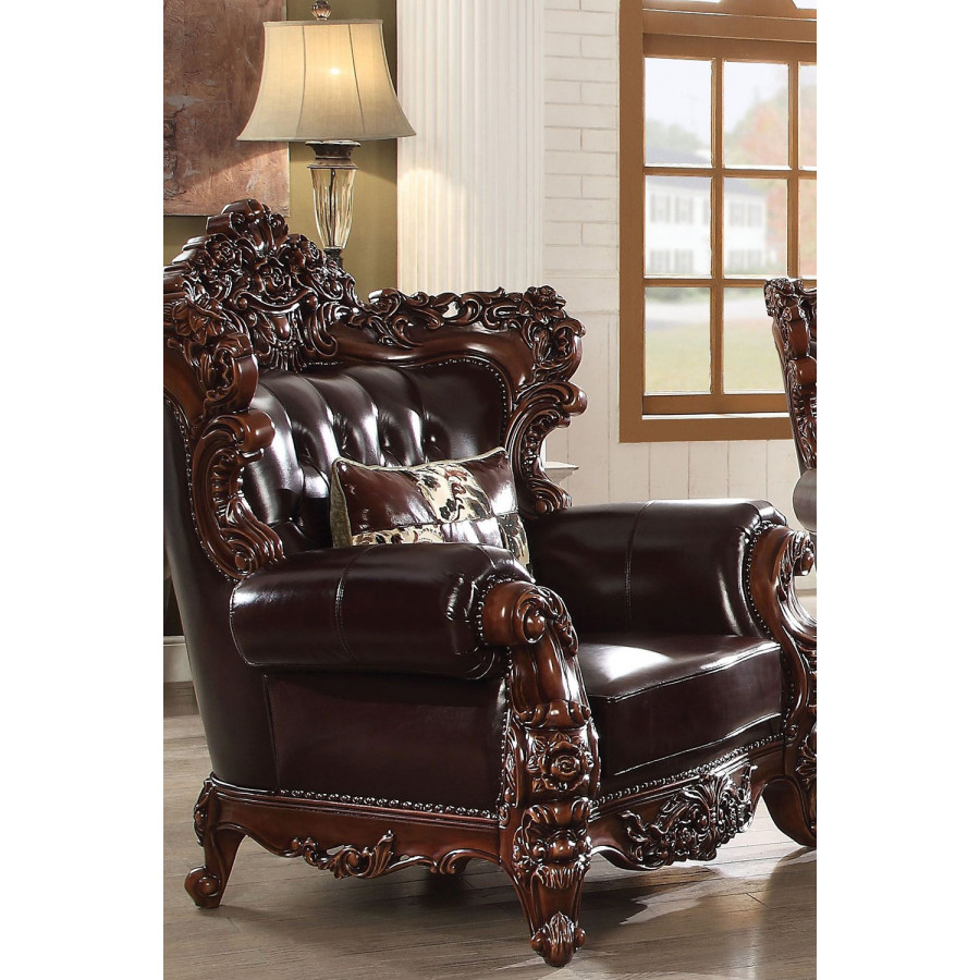 ACME - Forsythia Chair in Espresso Match/Walnut