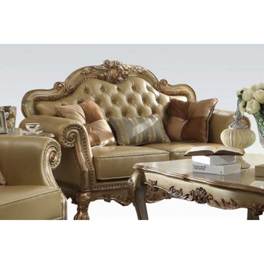 ACME Dresden Loveseat - Gold Patina