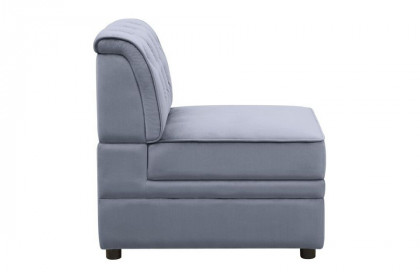 ACME™  - Bois II Modular Armless Chair in Gray Velvet