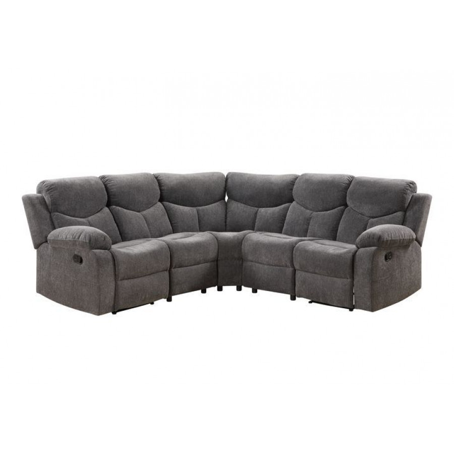 ACME - Kalen Motion Sectional Sofa in Gray Chenille
