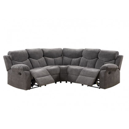 ACME - Kalen Motion Sectional Sofa in Gray Chenille