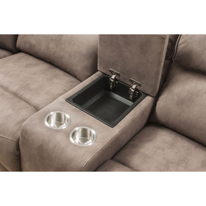 ACME - Olwen Power Motion Sectional Sofa in Mocha Nubuck