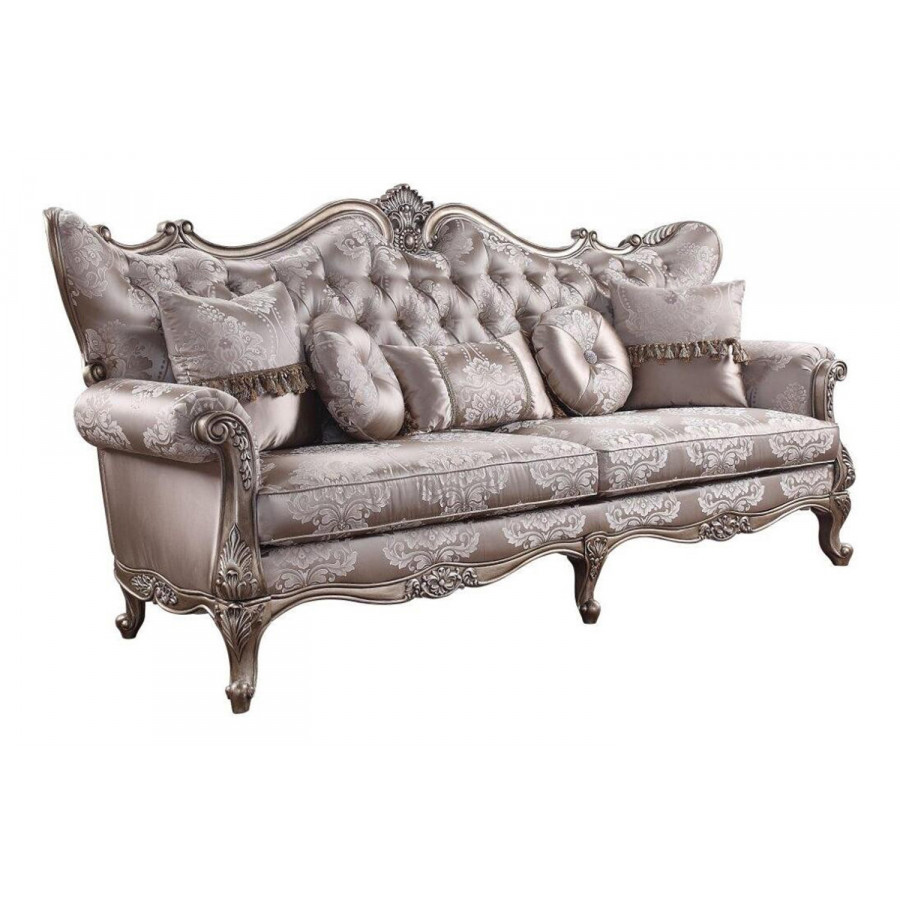 ACME - Jayceon Sofa with 5 Pillows in Champagne