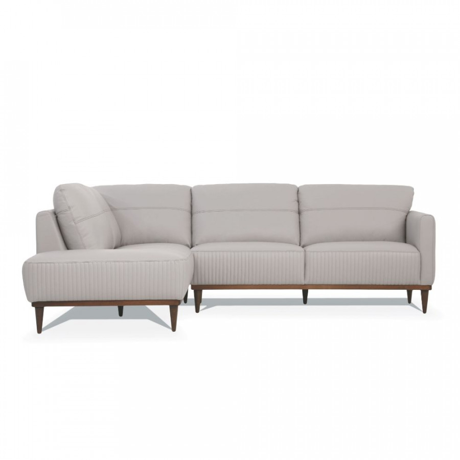 ACME Tampa Left Facing Sectional Sofa - Pearl Gray (54990)