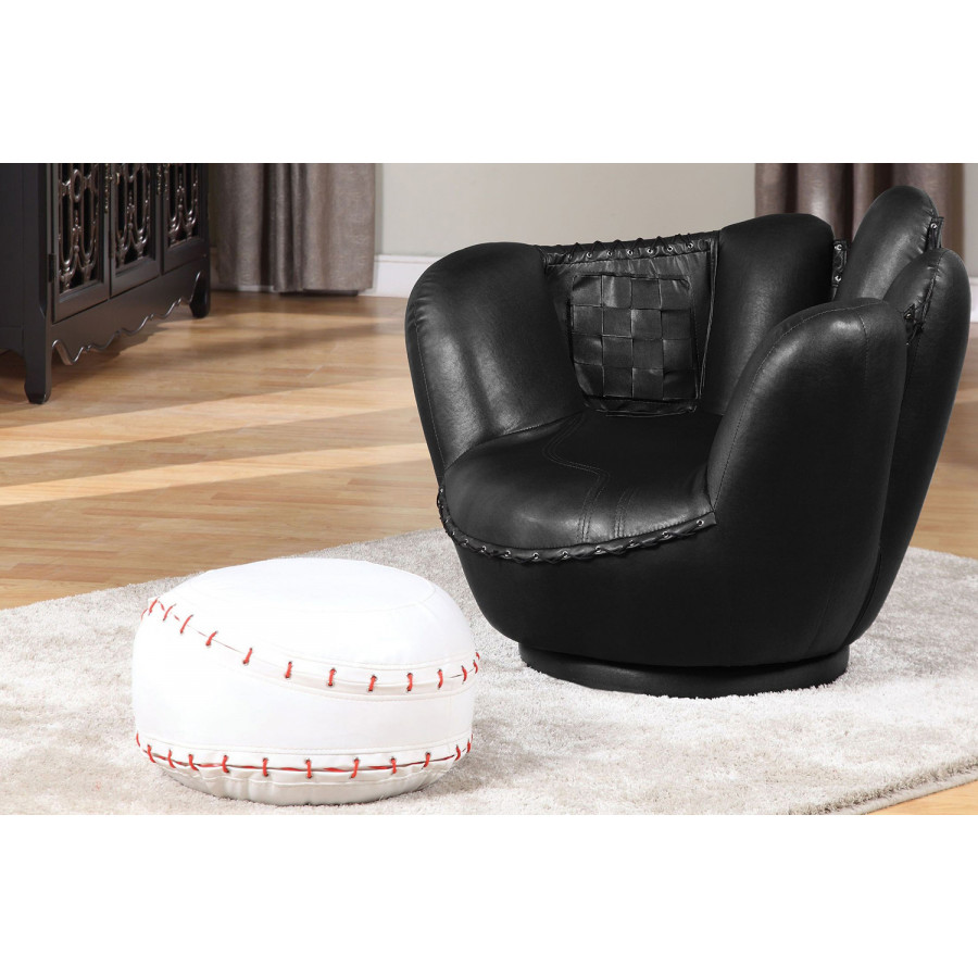 ACME - All Star Accent Chair in Black/White PU