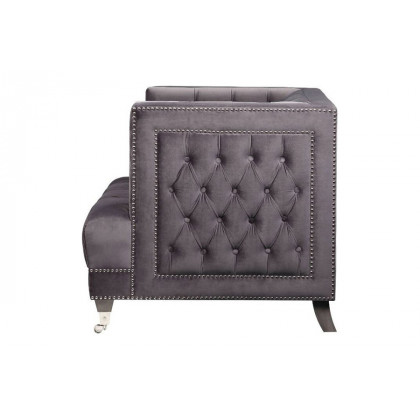 ACME - Hegio Loveseat with 2 Pillows in Gray
