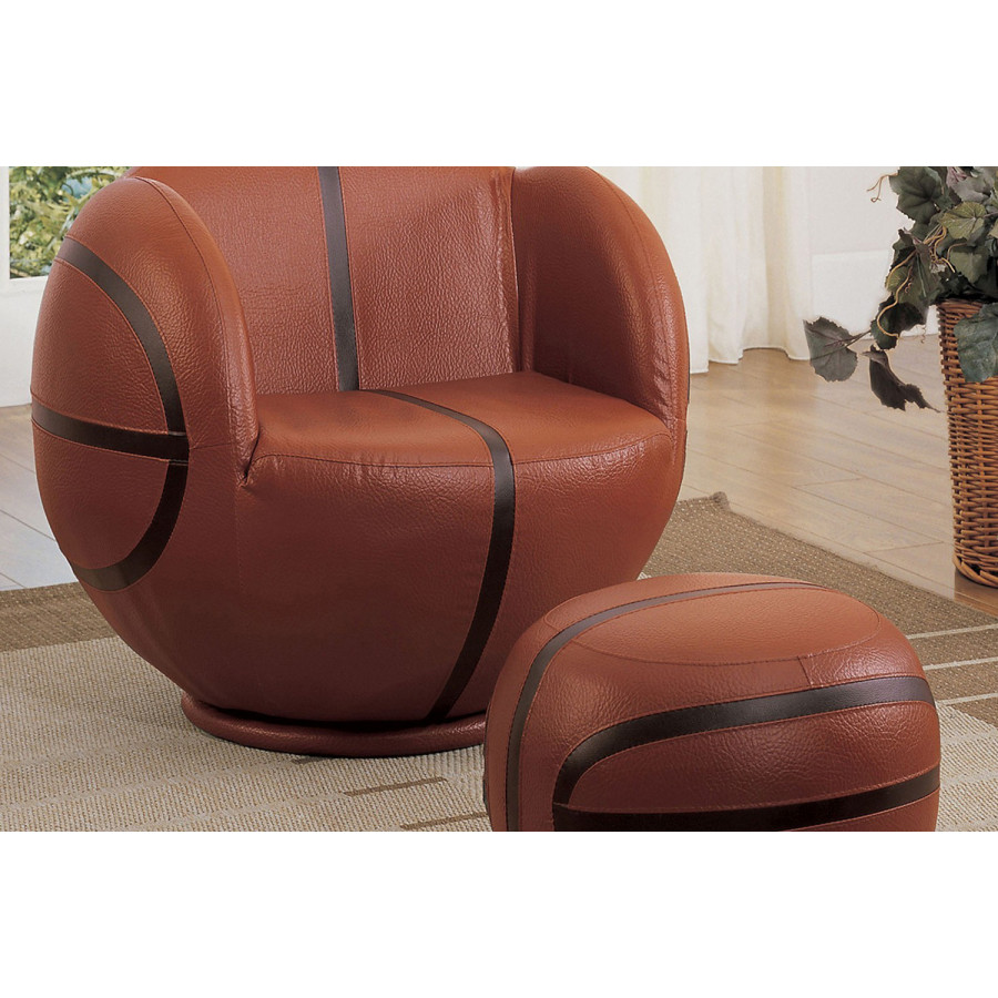 ACME All Star Basketball Chair with Ottoman - Brown and Black