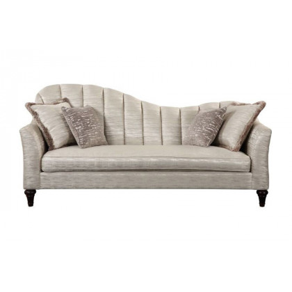 ACME - Athalia Sofa with 4 Pillows in Shimmering Pearl