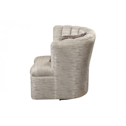 ACME - Athalia Swivel Chair with Pillow in Shimmering Pearl